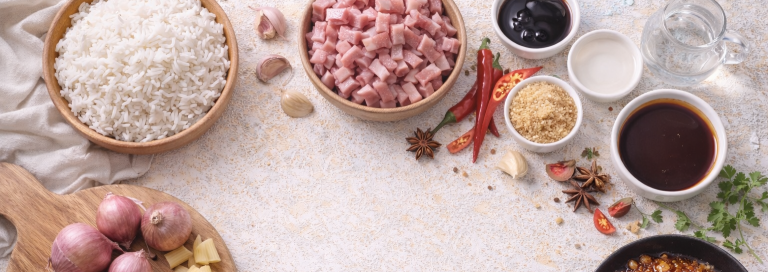 Porc au caramel et son riz thaï